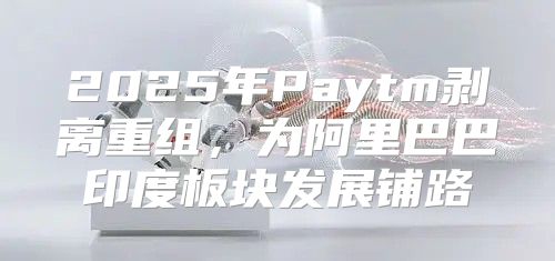 2025年Paytm剥离重组，为阿里巴巴印度板块发展铺路
