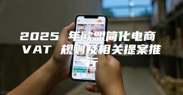 2025 年欧盟简化电商 VAT 规则及相关提案推行