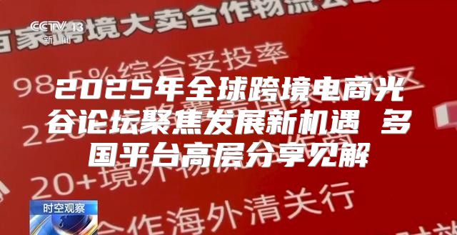 2025年全球跨境电商光谷论坛聚焦发展新机遇 多国平台高层分享见解