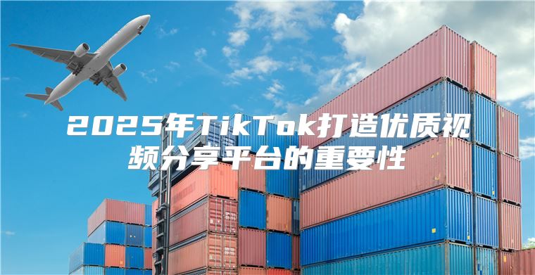 2025年TikTok打造优质视频分享平台的重要性