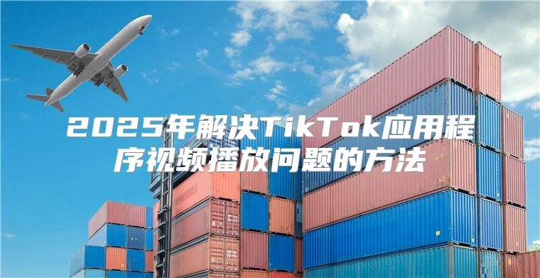 2025年解决TikTok应用程序视频播放问题的方法