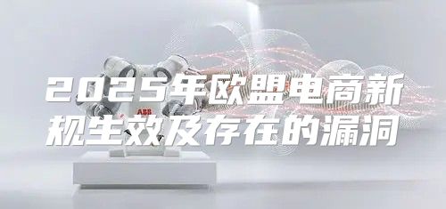 2025年欧盟电商新规生效及存在的漏洞