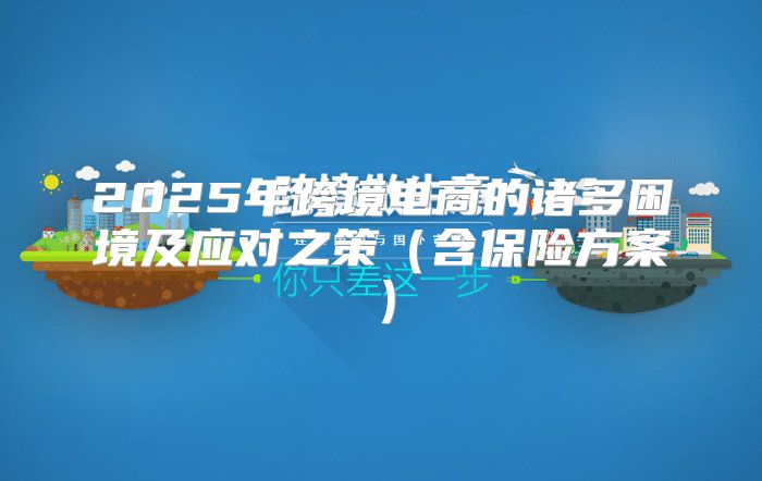 2025年跨境电商的诸多困境及应对之策含保险方案