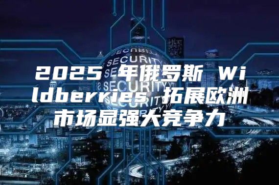 2025 年俄罗斯 Wildberries 拓展欧洲市场显强大竞争力