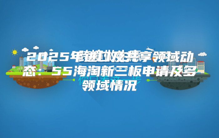 2025年进口及共享领域动态：55海淘新三板申请及多领域情况