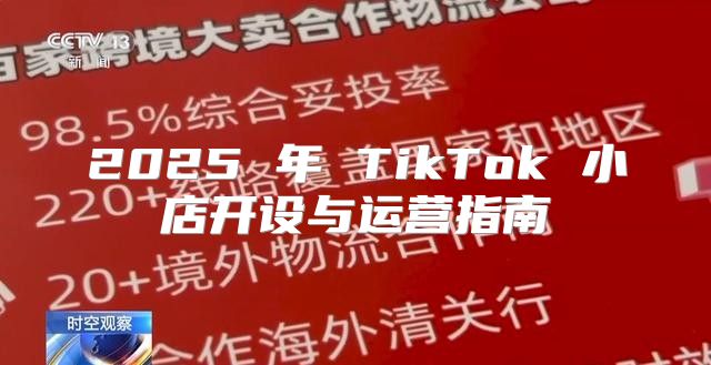 2025 年 TikTok 小店开设与运营指南