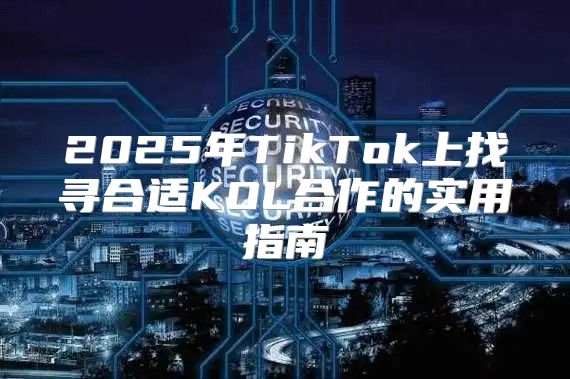 2025年TikTok上找寻合适KOL合作的实用指南