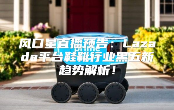 风口星直播预告：Lazada平台鞋靴行业黑五新趋势解析！