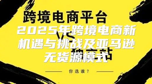 2025年跨境电商新机遇与挑战及亚马逊无货源模式