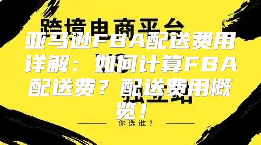 亚马逊FBA配送费用详解：如何计算FBA配送费？配送费用概览！