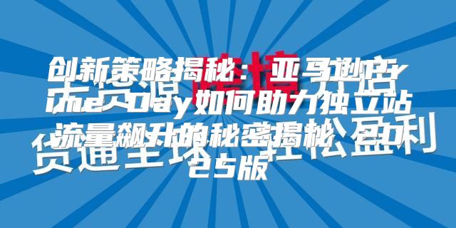 创新策略揭秘：亚马逊Prime Day如何助力独立站流量飙升的秘密揭秘 2025版