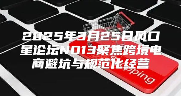 2025年3月25日风口星论坛NO13聚焦跨境电商避坑与规范化经营