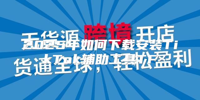 2025年如何下载安装TikTok辅助工具TF