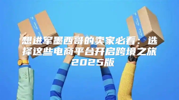 想进军墨西哥的卖家必看：选择这些电商平台开启跨境之旅 2025版