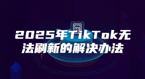 2025年TikTok无法刷新的解决办法