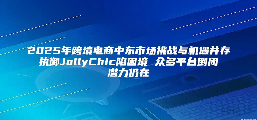 2025年跨境电商中东市场挑战与机遇并存 执御JollyChic陷困境 众多平台倒闭 潜力仍在