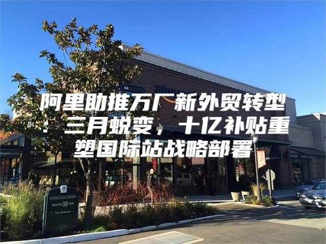 阿里助推万厂新外贸转型：三月蜕变，十亿补贴重塑国际站战略部署