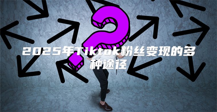 2025年Tiktok粉丝变现的多种途径