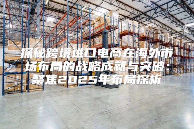 探秘跨境进口电商在海外市场布局的战略成就与突破：聚焦2025年布局探析
