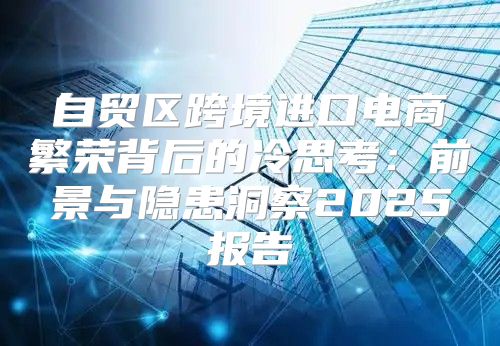 自贸区跨境进口电商繁荣背后的冷思考：前景与隐患洞察2025报告