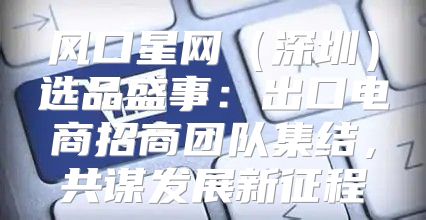 风口星网深圳选品盛事：出口电商招商团队集结，共谋发展新征程
