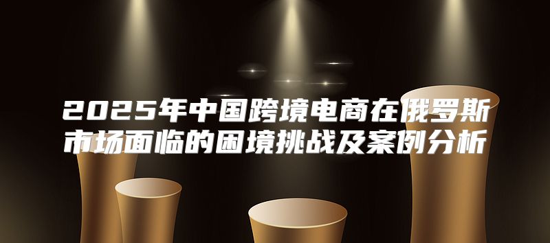 2025年中国跨境电商在俄罗斯市场面临的困境挑战及案例分析