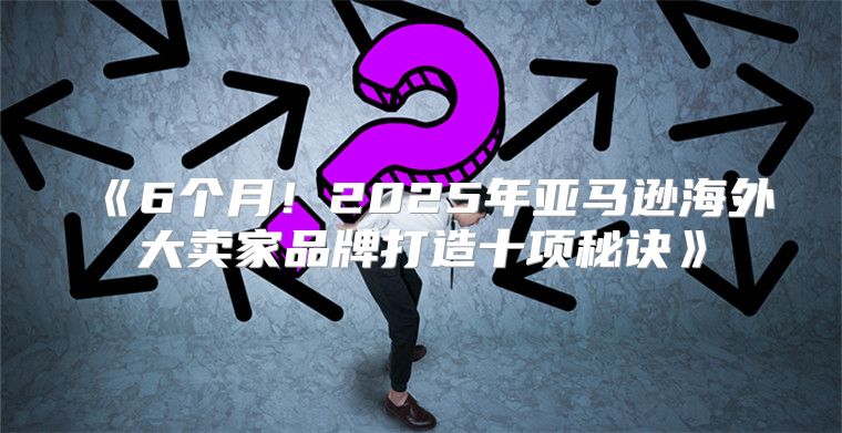 6个月！2025年亚马逊海外大卖家品牌打造十项秘诀