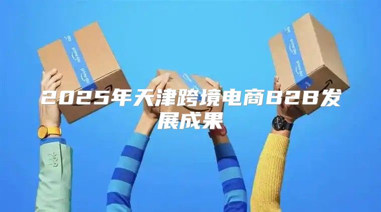 2025年天津跨境电商B2B发展成果