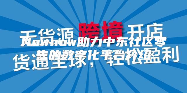 Nownow助力中东社区零售的数字化平台介绍