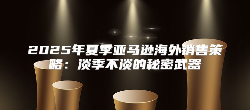 2025年夏季亚马逊海外销售策略：淡季不淡的秘密武器