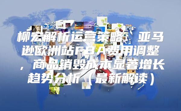 柳宏解析运营策略：亚马逊欧洲站FBA费用调整，商品销毁成本显著增长趋势分析最新解读