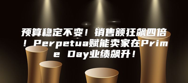预算稳定不变！销售额狂飙四倍！Perpetua赋能卖家在Prime Day业绩飙升！