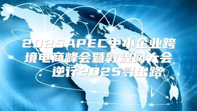 2025APEC中小企业跨境电商峰会暨敦煌网大会：逆行2025寻出路