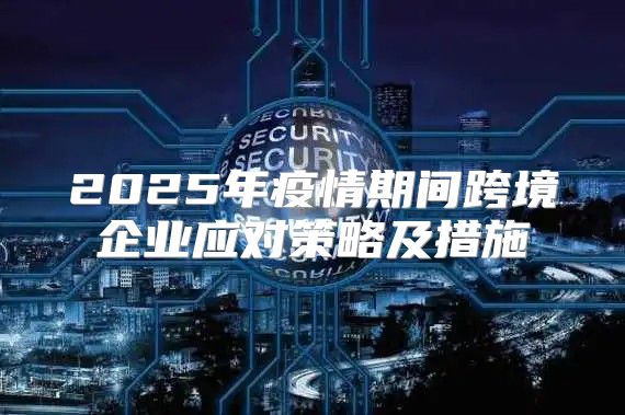 2025年疫情期间跨境企业应对策略及措施