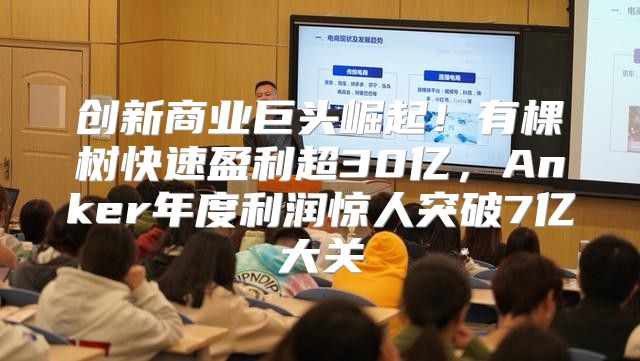 创新商业巨头崛起！有棵树快速盈利超30亿，Anker年度利润惊人突破7亿大关