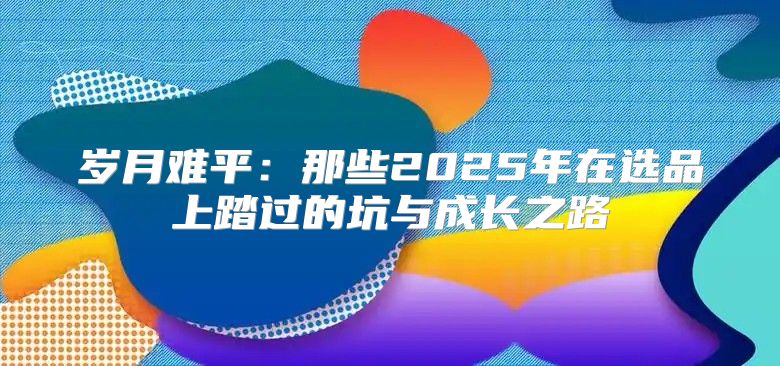 岁月难平：那些2025年在选品上踏过的坑与成长之路