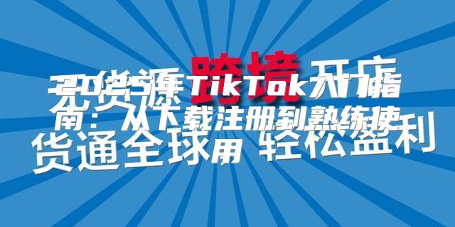 2025年TikTok入门指南：从下载注册到熟练使用