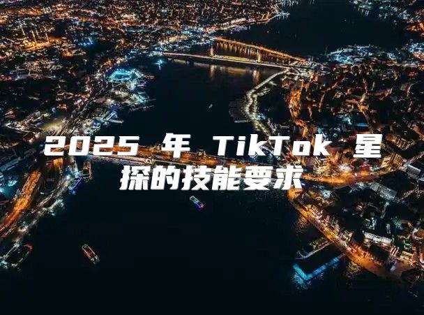 2025 年 TikTok 星探的技能要求