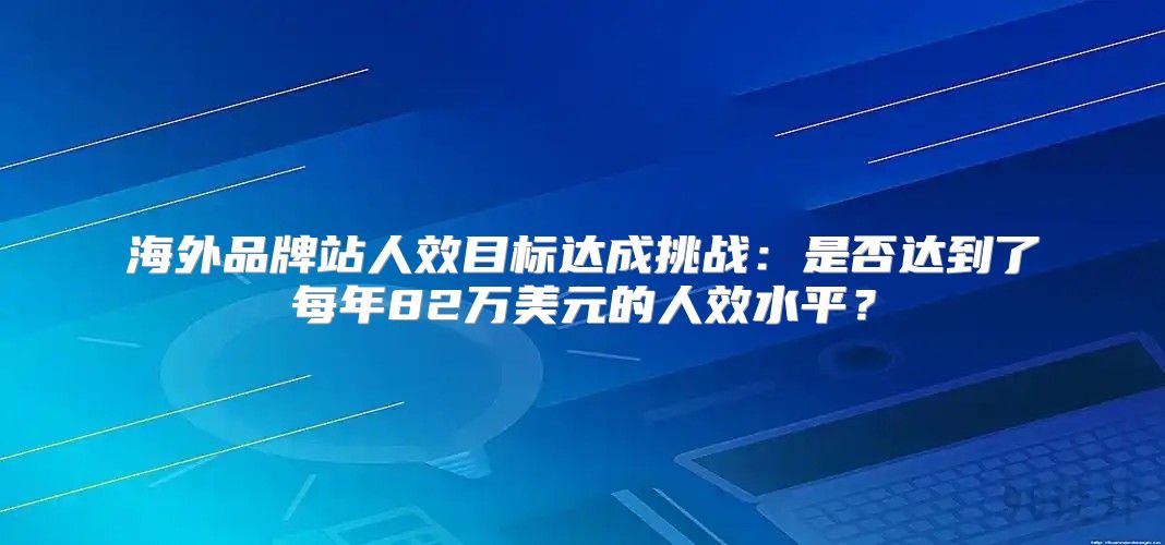 海外品牌站人效目标达成挑战：是否达到了每年82万美元的人效水平？