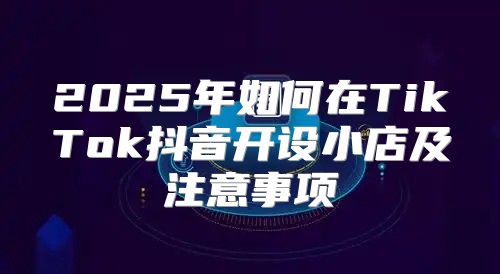 2025年如何在TikTok抖音开设小店及注意事项