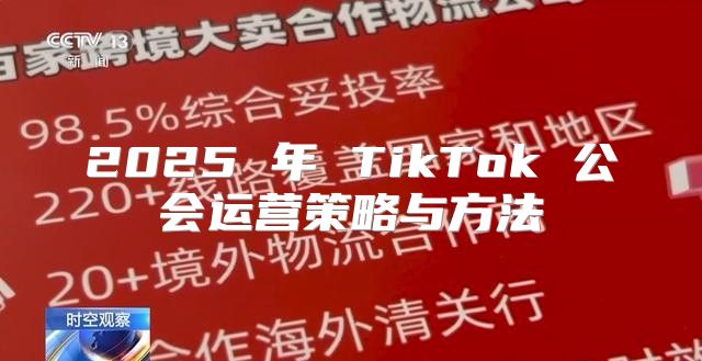 2025 年 TikTok 公会运营策略与方法