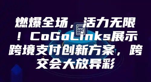 燃爆全场，活力无限！CoGoLinks展示跨境支付创新方案，跨交会大放异彩