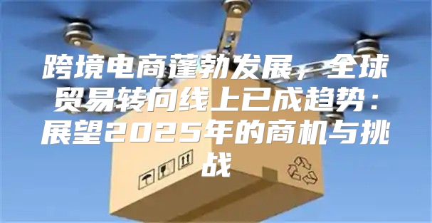 跨境电商蓬勃发展，全球贸易转向线上已成趋势：展望2025年的商机与挑战
