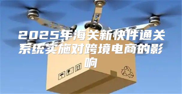 2025年海关新快件通关系统实施对跨境电商的影响