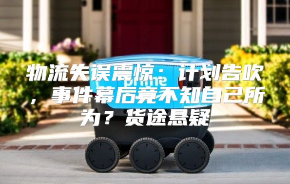 物流失误震惊：计划告吹，事件幕后竟不知自己所为？货途悬疑