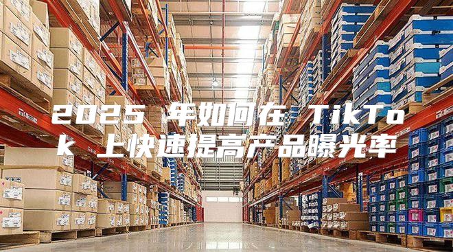 2025 年如何在 TikTok 上快速提高产品曝光率