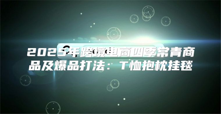 2025年跨境电商四季常青商品及爆品打法：T恤抱枕挂毯
