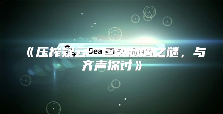 压榨疑云：巨头利润之谜，与齐声探讨