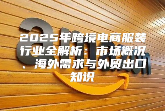2025年跨境电商服装行业全解析：市场概况、海外需求与外贸出口知识