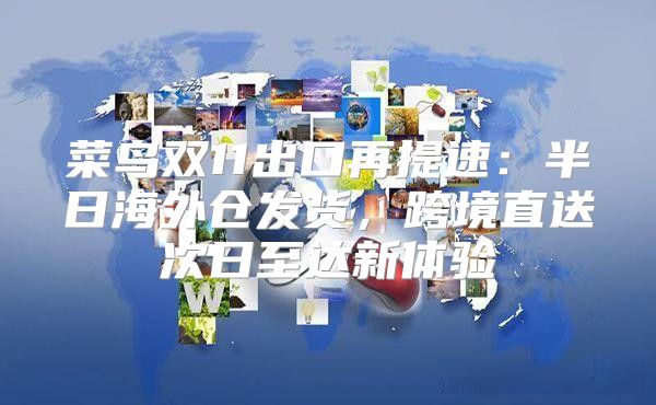 菜鸟双11出口再提速：半日海外仓发货，跨境直送次日至达新体验